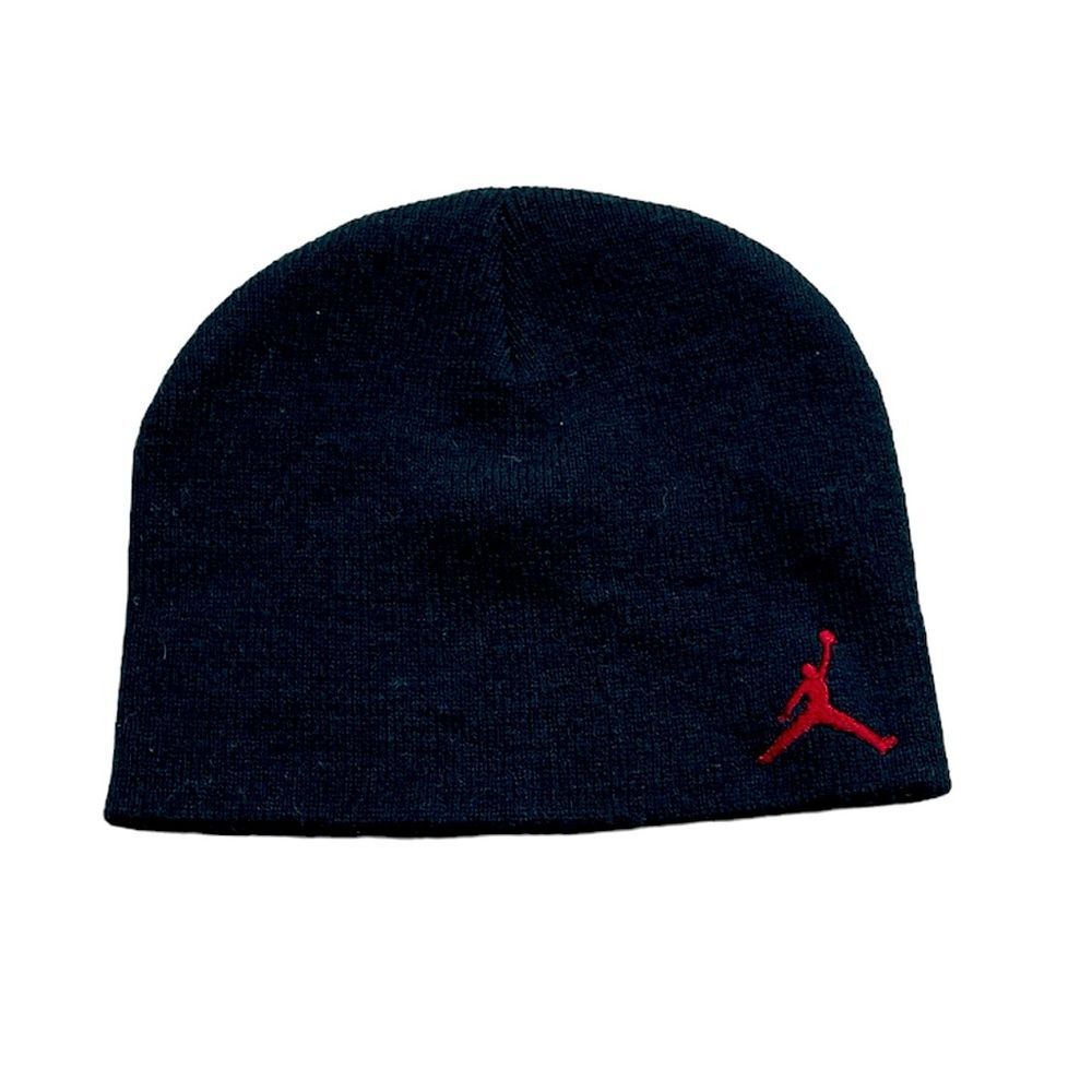 Jordan Logo Beanie Knit Hat for Young Youth 8-20 Black Never Worn